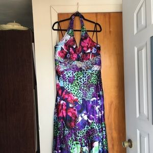 Halter floor length formal dress